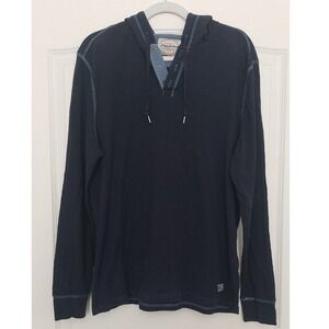 Flag & Anthem Hoodie Henley Long Sleeve Casual Pullover‎ Top XL Beachy Vacation